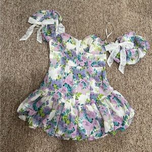 For love and lemon Alice Mini Dress size small in Lavender